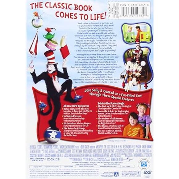 2 FOR $5 SALE Dr. Seuss' The Cat In The Hat 2003 DVD Movie (Widescreen Edition) - Picture 2 of 2